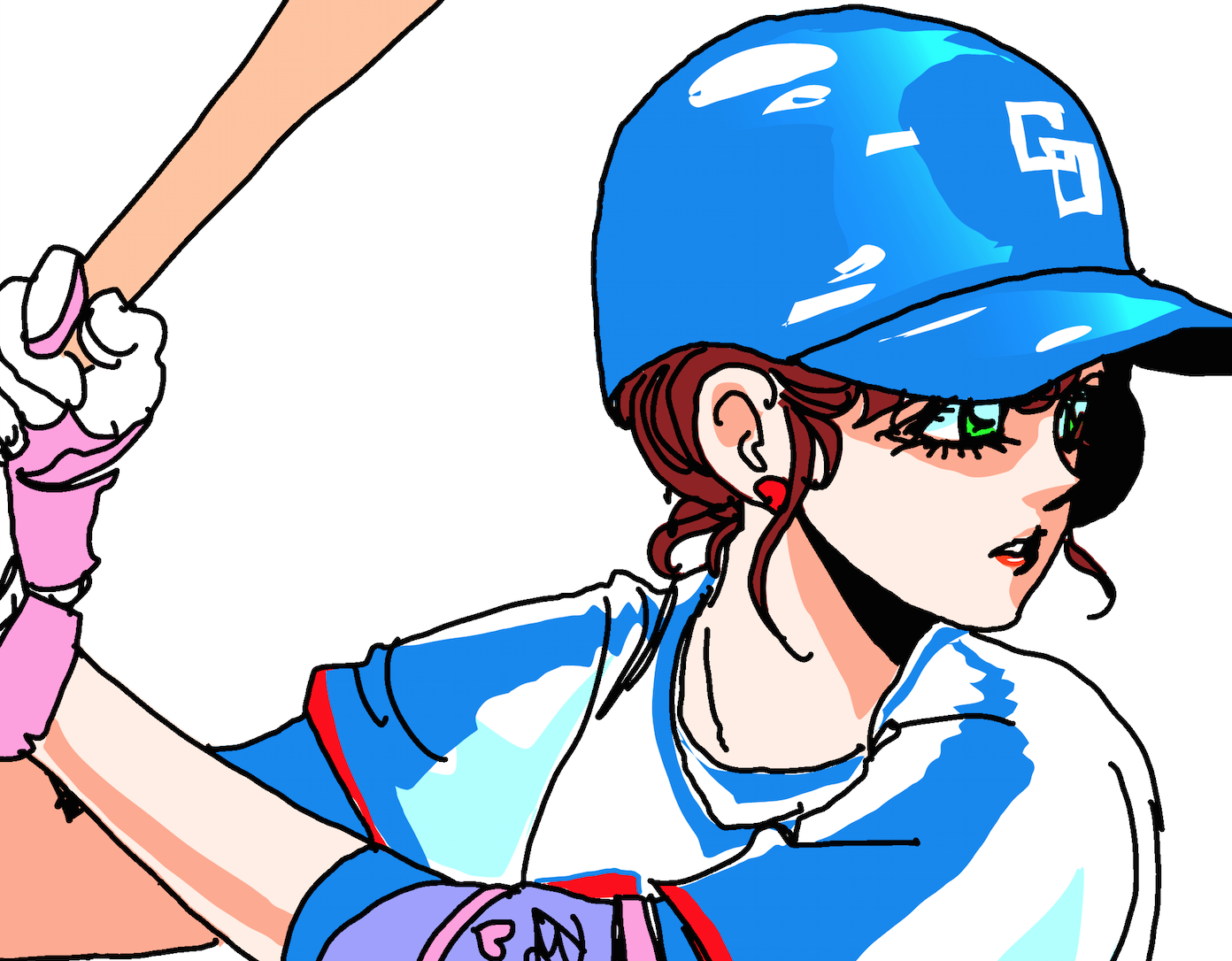 曽田正人 公式ブログ カワイイ野球女子は好きですか 曽田正人の描き下ろしイラスト公開 Powered By Line